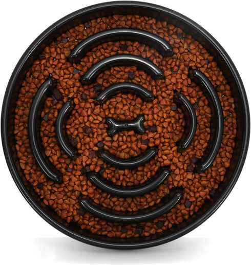 WHIPPY Large Slow Feeder Dog Bowls for Large Medium Dogs Anti-Chocking Slow Feeding Maze Dog Food Bowl Slow Eating Interactive Bloat Stop Puzzle B...