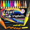 12 Liquid Chalk Markers Erasable Chalk Pens - Window Markers for Glass Washable, Chalk Markers for Chalkboard Car Glass Mirror Window Menu Board, ...