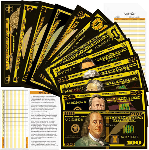 12 Pack Cash Envelopes for Budget Planner System – Money Envelopes for Budgeting and Saving with 12 Expense Tracking Budget Sheets...