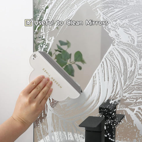 2 Pack Silicone Squeegees with Water Blades Wiper Board Compact Cleaner for Home Kitchen Countertop Car Window Bathroom Mirror,Green White...