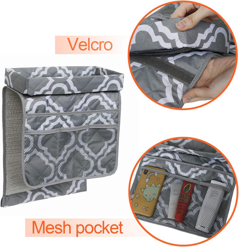 MDSTOP Sofa Armrest Organizer Caddy with Holder Tray, TV Remote Control Holder, Couch Armchair Caddy Fits for Game Controller, Pens, Magazines, Sn...
