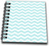 3dRose Mint Blue Green and White Chevron Zig Zag Stripe Pattern-Stylish Pastel Turquoise Teal Zigzags-Mini Notepad, 4 by 4-inch (db_155668_3)...