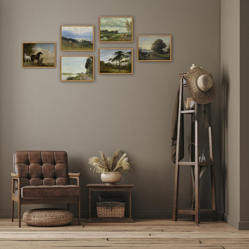 Framed Canvas Wall Art Home Decor Forest in Oil Painting Canvas Prints Wall Decor for Bedroom Bathroom Livingroom Decor Office Wall Art (Landscape...