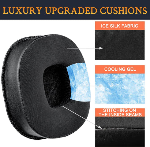 SOULWIT Cooling-Gel Replacement Ear Pads Cushions for Marshall MID ANC Active Noise Cancelling On-Ear Wireless Bluetooth Headphone, Earpads with N...