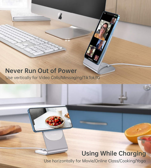 Magnetic Wireless Charger for iPhone 15/14/13/12 - Mag Charger+20W USB C Adapter, Fast Wireless Charging Stand/Pad with 5ft USB-C Cable for iPhone...