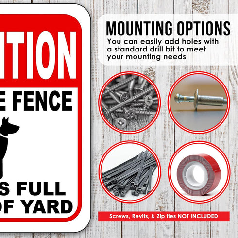 Attention Invisible Fence Dogs Sign - Dog Has Full Range of Yard, Warning Signs for Home, Dog House Sign Decorations, Animal Safety Sign for The H...