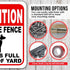 Attention Invisible Fence Dogs Sign - Dog Has Full Range of Yard, Warning Signs for Home, Dog House Sign Decorations, Animal Safety Sign for The H...