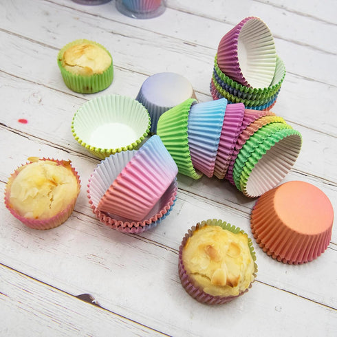600 Pcs Cupcake Liners Standard Cupcake Cups 6 Style Cupcake Wrappers Papers Baking Cups for Party Celebration (6 Colors, 600 Pcs)...