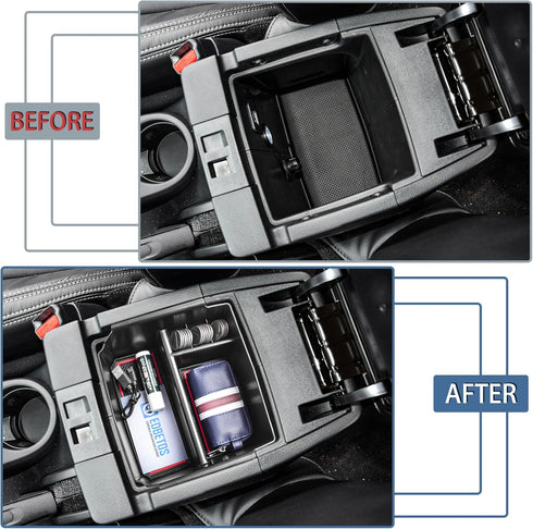 EDBETOS Center Console Organizer Tray Compatible with Wrangler JK/JKU 2011-2018 Rubicon Sport Sahara Accessories Armrest Storage Glove Box, (Red T...