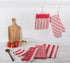 DII Heavy Duty Kitchen Cleaning Collection, Long-Lasting Quality, Cotton Dish Towel Set, 18x28, Striped Tomato, 3 Piece...