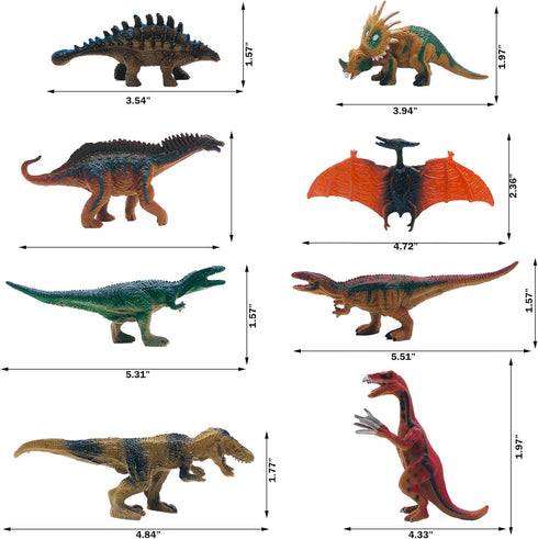 Dinosaurs Cake Decorating Kit Plastic Dinosaurs Figures Trees & Dinosaur Eggs and Egg Nest Dinosaur Figures Toy for Kids...