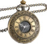 Mudder Vintage Roman Numerals Scale Quartz Pocket Watch with Chain (Bronze)...