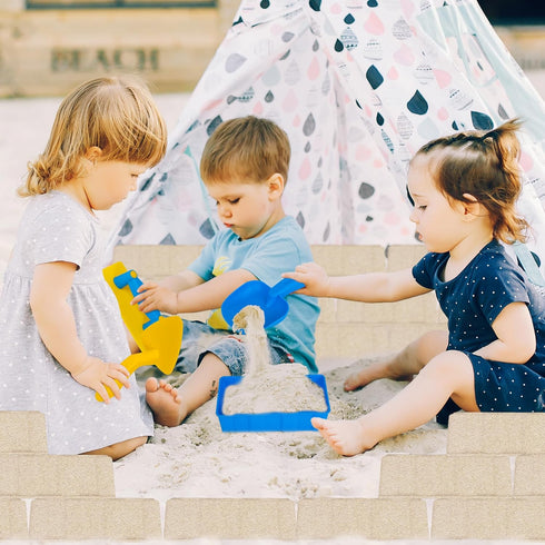 ArtCreativity Sand Brick Maker for Kids - 4 Piece Sand Toy Set - Outdoor Sand Block Playset for Building with 2 Shovels, Sand Brick Mold, and Leve...