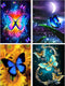 Syjinghao 4 Pack Stamped Cross Stitch Kits for Adults Beginners,Landscapes Butterfly Counted Cross Stitch Kits,Full Range of Needlepoint Stamped K...