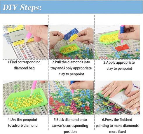 CHWGLFGG 4 Pack Diamond Painting Kits for Adults Beginners,DIY 5D Beach Landscape Diamond Art Kits,Round Full Drill Seaside Sunset Scenery Gem Art...