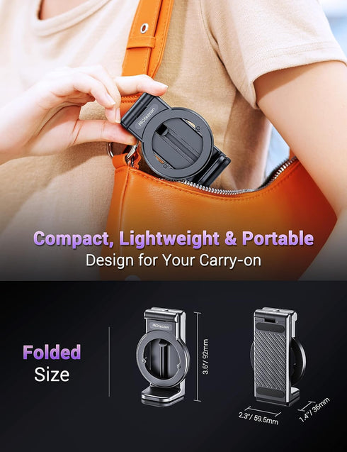 PROfezzion Airplane Travel Essentials Magnetic Phone Holder for MagSafe, iPhone 15, 14, 13, 12 & All Phones, Handsfree Phone Mount for Seat Tray T...