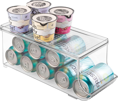 iDesign Soda Can Organizer with Lid for Pantry or Refrigerator - Clear - Made in USA...