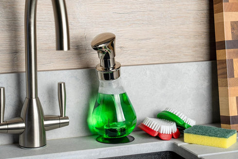 KitchenGrips Cuisipro 13 Ounce Foam Pump Soap Dispenser, Silver...