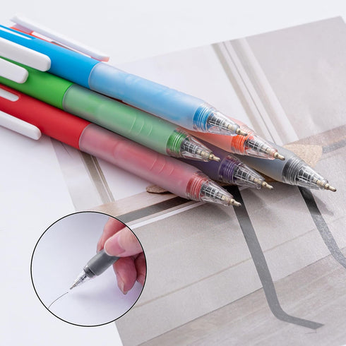 Linbsunne Ballpoint Pens Medium Point 1mm Black Pen with Super Soft Grip Ball Point Pen for Men Women Retractable Pens (Style2, 24-pack)...