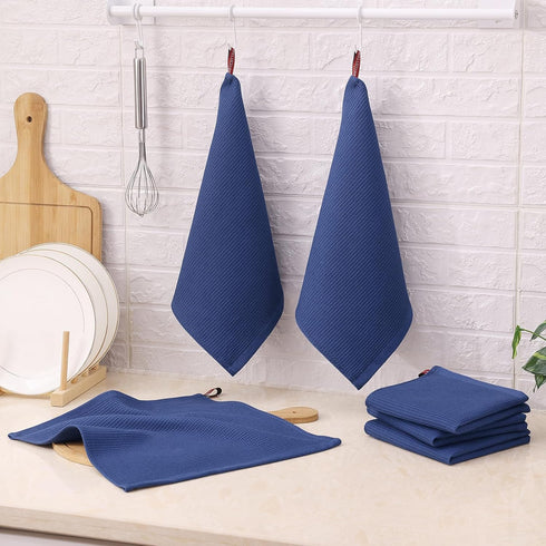 Homaxy 100% Cotton Dish Cloths - Waffle Weave Soft and Absorbent Dish Towels - 6 Pack Quick Dry Dish Rags - 12 x 12 Inches Dishcloths for Kitchen ...