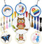 INFUNLY 6 Stamped Cross Stitch Kits for Animal Pattern DIY Embroidery Kits for Beginners with Instruction for Christmas Backpack Charms, Ornaments...