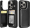 Arae Compatible for iPhone 15 Pro Case with Card Holder - Wallet Case with PU Leather Card Pockets Back Flip Cover for iPhone 15 Pro 6.1 inch - Bl...
