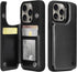 Arae Compatible for iPhone 15 Pro Case with Card Holder - Wallet Case with PU Leather Card Pockets Back Flip Cover for iPhone 15 Pro 6.1 inch - Bl...
