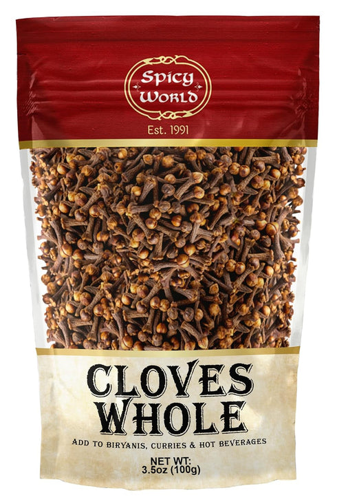Whole Cloves 3.5 Oz Bag - Great for Foods, Tea, Pomander Balls, and even Potpourri - by Spicy World...