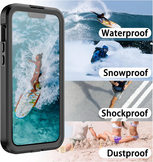 for iPhone 15 Waterproof Case, Built-in Screen Protector, Shockproof, Snowproof, Dustproof, Full Body Protective Cover for iPhone 15 Compatible wi...