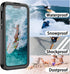 for iPhone 15 Waterproof Case, Built-in Screen Protector, Shockproof, Snowproof, Dustproof, Full Body Protective Cover for iPhone 15 Compatible wi...