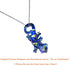 Handmade Large Blue Lizard Art Glass Blown Animal Figurine Pendant Necklace Jewelry...
