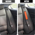 X AUTOHAUX 2pcs Universal Seat Belt Shoulder Pad Car Safety Strap Covers Neck Mat for Comfortable Driving Faux Leather Hole Black Orange...
