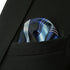 S&W SHLAX&WING Blue Mens Pocket Square Handkerchief Striped for Suit...