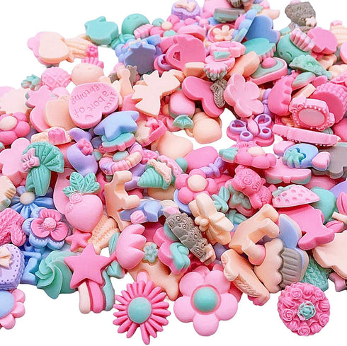 180 Pcs Slime Charms Bulk DIY Craft Making Resin Making Kit, Resin Flat Back Slime Making Supplies for DIY Scrapbooking Crafts (Macaroon Set)...