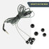 KICKER Microfit 46EB94 Wired Earbuds | in-Ear Noise-Isolating Earphones Silicone Ear Tips 3 Sizes | in-Line Mic and Multi-Function Button | Clear ...