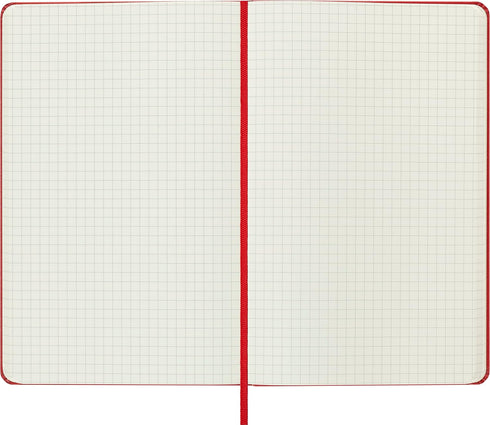 Moleskine Classic Notebook, Hard Cover, Large (5" x 8.25") Squared/Grid, Scarlet Red, 240 Pages...