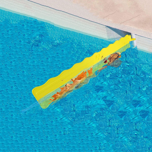 Pool Surface Skimmer-Plastic Debris Skimmer,Hands Free Pool Leaf Skimmer,Work with Most Skimmer Systems on Above-Ground and in-ground Pools (Yello...