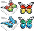 8 Pieces Metal Butterfly Wall Art Decor, 3D Butterfly Hanging Wall Decor Sculpture for Balcony Patio Living Room Garden Outdoor Fence Decoration (...