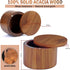 Acacia Salt Cellar 9 Ounces Capacity, Wood Salt & Spice Box With Swivel Cover, Salt Keeper, Wood Jar For Kitchen, Perfect For Keeping Table Salt, ...