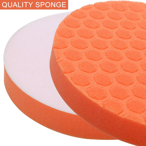 LANIAKEA 5 Pcs 7 Inch Buffing Pads, Polishing Pads Kit 180mm Polishing Pad Car Sponges Buffing Wheel for Car Buffer Polisher Detailing Repair Waxi...