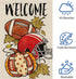 Fall Football Welcome Garden Flag 12 x 18 Inch Vertical Double Sided Burlap, Autunm Pumpkin Sports Game Day Flag for Yard Thanksgiving Holiday Out...