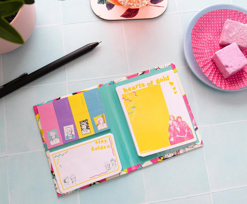 The Golden Girls Retro Fashion Pattern Sticky Note and Tab Box Set | Notepad Stationery Paper, School and Office Supplies...