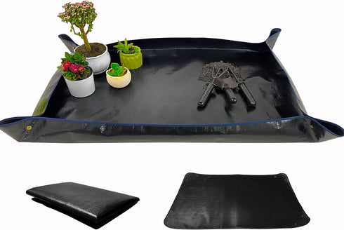 Extra Large 43in*30in Plant Repotting Mat, Waterproof, Foldable, Reusable, Black...
