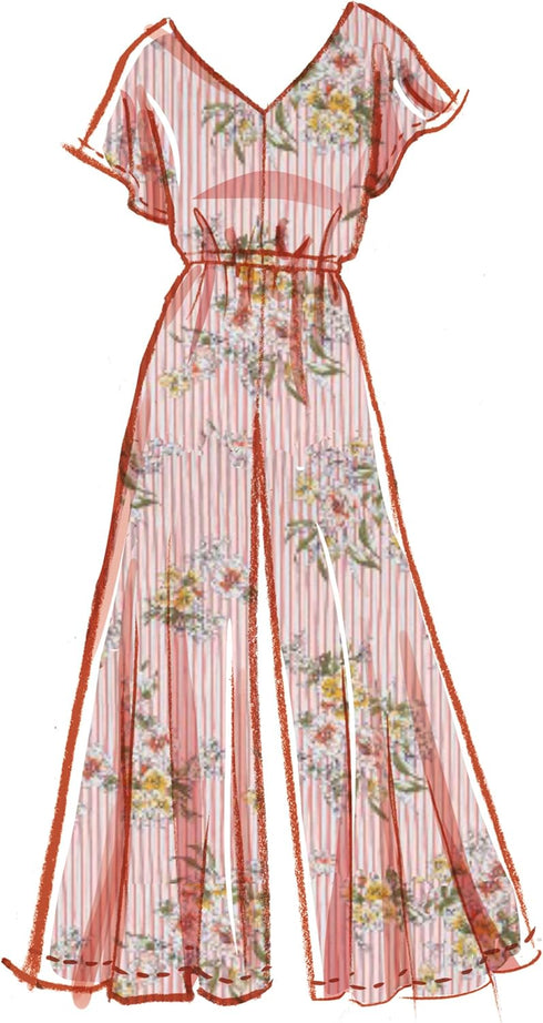 McCall's Girls' Romper and Jumpsuits Sewing Pattern Kit, Design Code M8317, Sizes 7-8-10-12-14-16, Multicolor...
