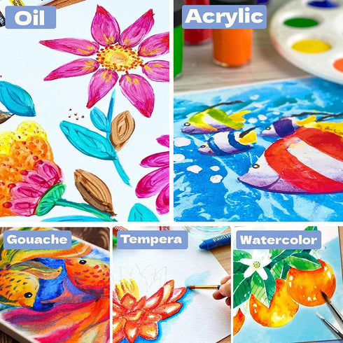 ArtSkills Acrylic Paint Brush Set, Acrylic Paint Brushes for Canvas Painting, Craft Paint Brushes with Palette Knife, 40 pc...