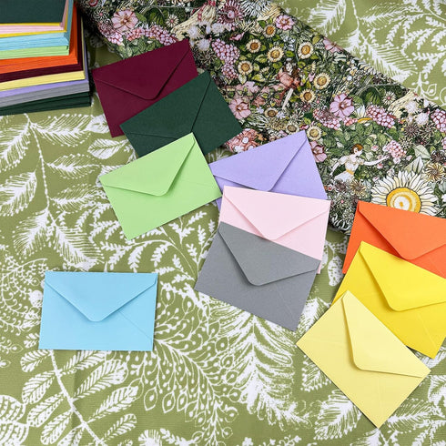 150 Packs of Gift Card Envelopes, 10 colors Mini Envelopes, Gift Card Holder, Business Card Envelopes(4"x2.75") (Multicolor)...