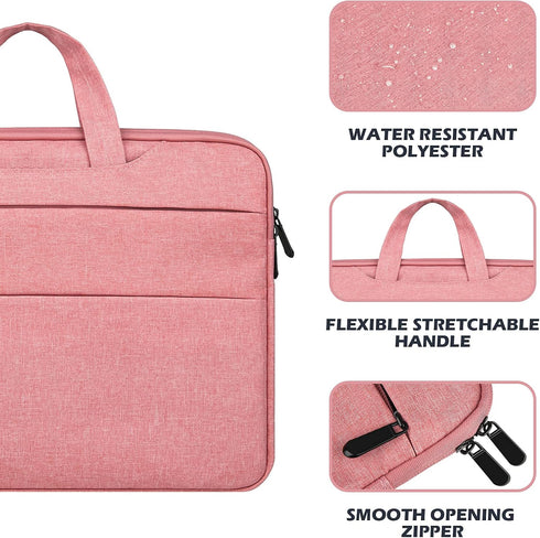 RAINYEAR 15.6" Laptop Sleeve Case Compatible with 15.6 Inch Notebook Computer Chromebook,Briefcase with Hidden Handle Multiple Pocket Protective P...