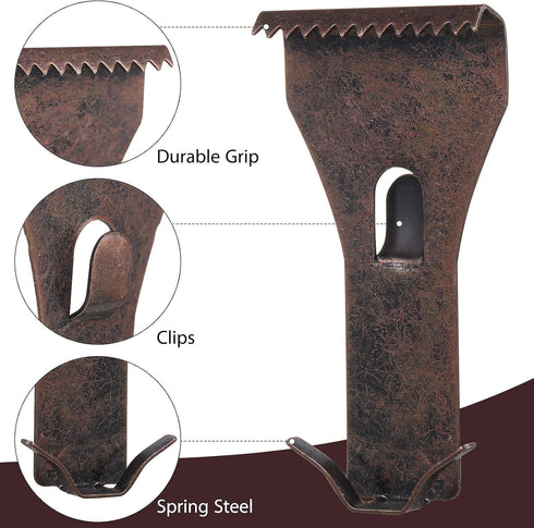 Ripeng 16 Pieces Brick Wall Clips and Hooks for Hanging Outdoors No Drill, Brick Hangers Fit 2-1/4 to 2-3/8 Inch Hooks to Hang Wall Decor, Picture...