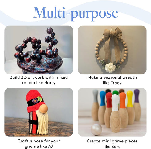 3/8 Inch Small Wood Balls, Pack of 100 Wooden Balls for Crafts and DIY Project, Hardwood Birch Wood Balls, by Woodpeckers...