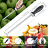 Knife Sharpener Rod, Little Cook 12 inch Knife Sharpening Steel, Knife Sharpening Rod with Ergonomic PP Handle (black)...